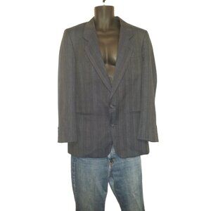 Giovanni 2 Piece Suit Men Sz 40 R Blue Pinstripe Designer‎ Rome New York